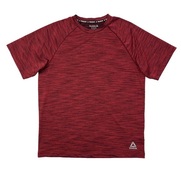 Reebok Crossfit T Shirt Mens M Medium Red Spacedye Stretch Performance Tee - Picture 1 of 11